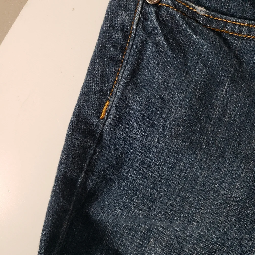 Vtg Banana Republic Denim Jeans 8 Contour Boot Cut Dark Wash Mid Rise Stretch